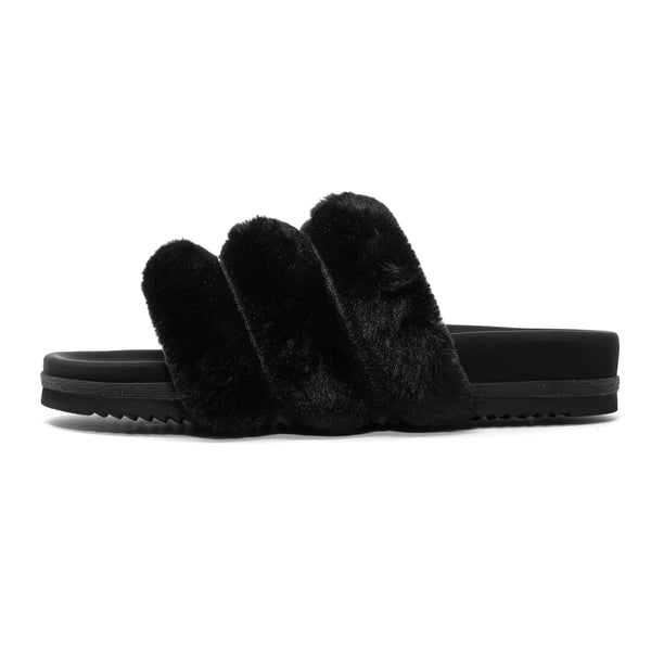 ROAM BUNNY SLIDER BLACK FAUX FUR