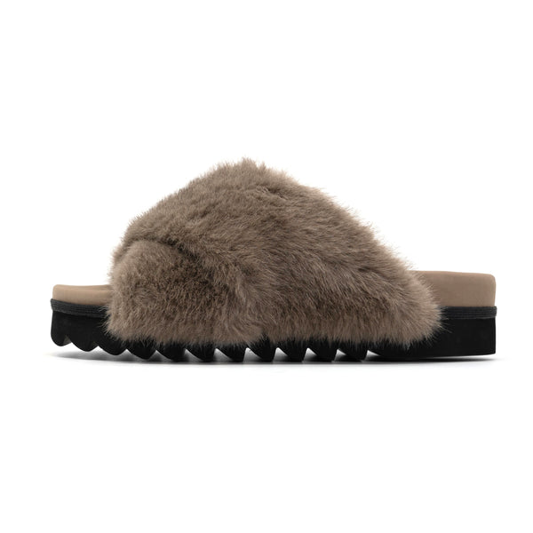 ROAM CLOUD SLIPPERS DRIFTWOOD FAUX FUR