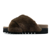 ROAM CLOUD SLIPPERS TAUPE FAUX FUR