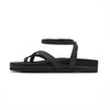 ROAM CROSS WRAP SANDAL BLACK VEGAN LEATHER