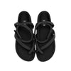 ROAM CROSS WRAP SANDAL BLACK VEGAN LEATHER