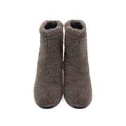 ROAM FUZZY BOOTIE TAUPE FAUX SHEARLING