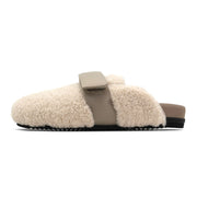 ROAM FUZZY LOAFER MULE BONE FAUX SHEARLING