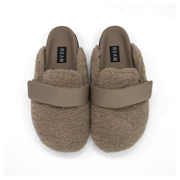 ROAM FUZZY LOAFER MULE OAT FAUX SHEARLING