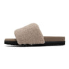 FUZZY PAILLETTE SLIDER CEMENT FAUX SHEARLING