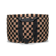 ROAM CHECKERED FUZZY SHOPPER NUDE & BLACK