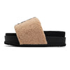 ROAM FUZZY STRIPE STACK BEIGE & BLACK FAUX SHEARLING