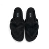 ROAM LOVE CLOUD SANDAL BLACK FAUX FUR