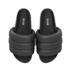 ROAM Mesh Puffy Sandals Black Vegan Leather