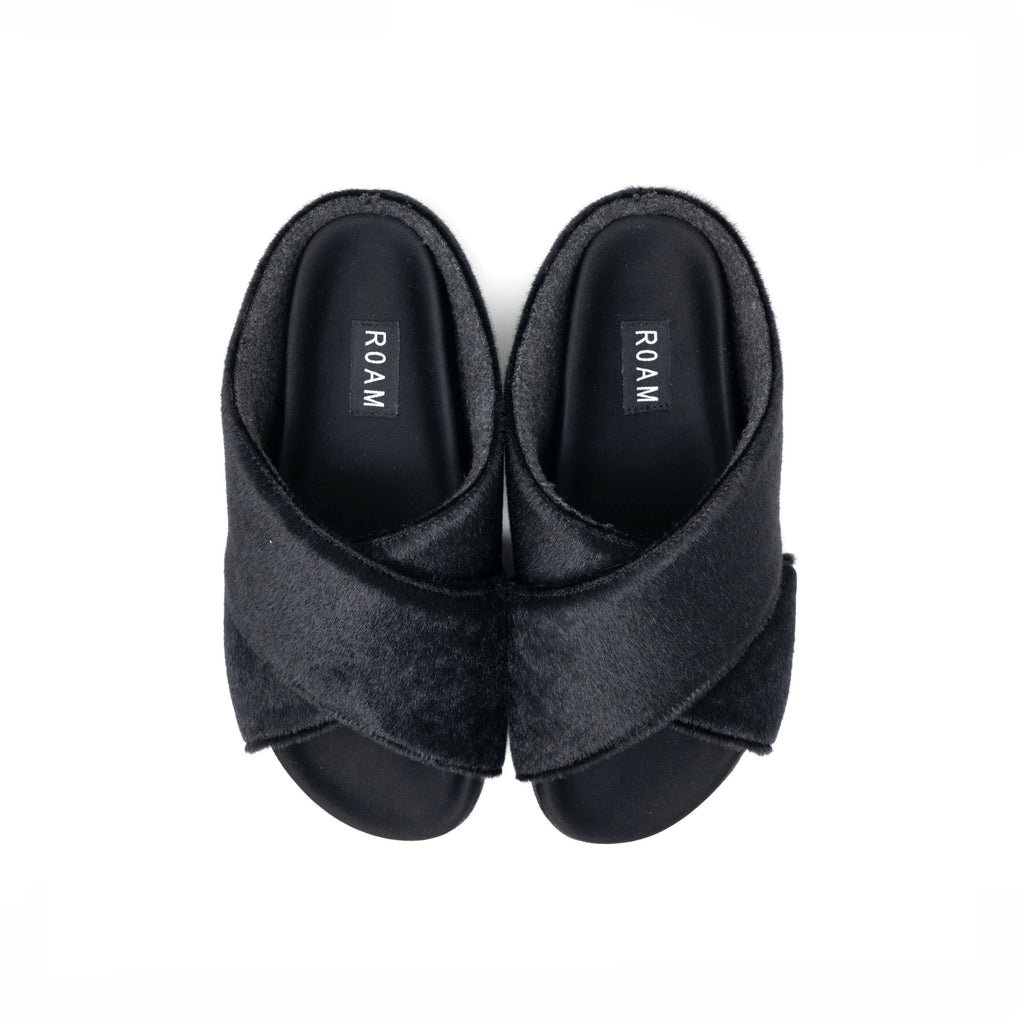 Knot twist fur online slippers