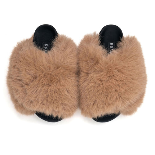 Sandals Flat mink fur insert Luxury